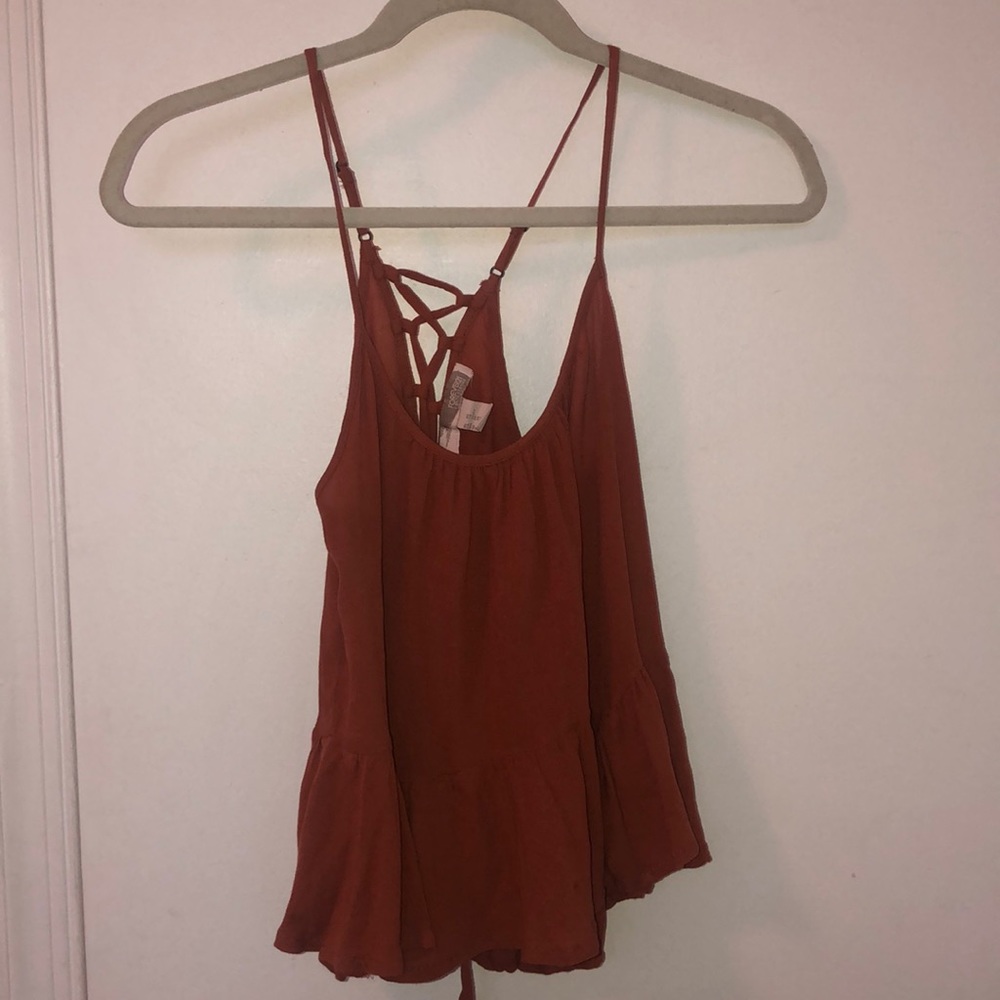 Orange slowly tank top
